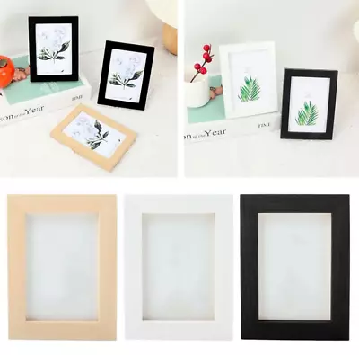 Photo Picture Frame Black White Classic 4x6 5x7 A4 A3 Rectangle Wood Effect Fram • £5.70