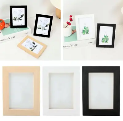 £2.99 • Buy Photo Picture Frame  Black White Classic 4x6 5x7 A4 A3 Rectangle Wood Effect