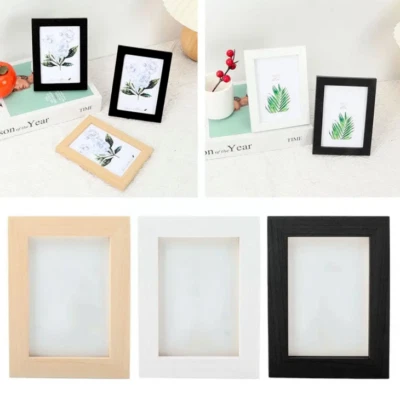 £2.99 • Buy Photo Picture Frame  Black White Classic 4x6 5x7 A4 A3 Rectangle Wood Effect