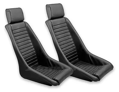 Retro Classic Kpgc12 Vintage Racing Bucket Seats (all Pvc) Pair • $1249.50