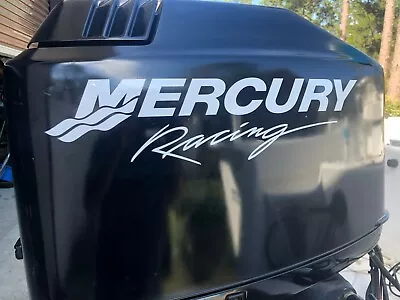 2X MERCURY Racing Boat Motor Cowl Side Decals - Color Choices - Size 21  Inch  • $19.95