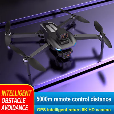 $100.76 • Buy 5G WiFi Drone With 8K HD Camera Drones GPS FPV Selfie RC Quadcopter W/ Batteries