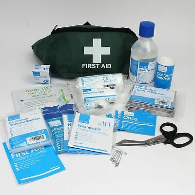 Travel & Vehicle First Aid Kit In Handy Bum Bag BS 8599-1 Workplace Compliant • £17.99