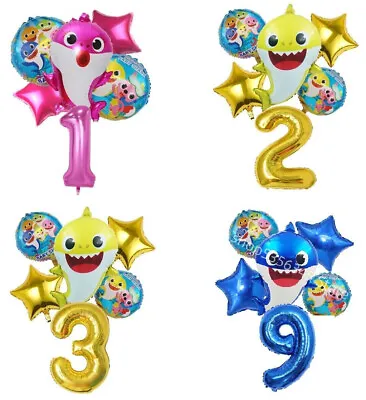 Buy 32  Pink Baby Shark Theme Kids Birthday Party Balloon Decor • £9.99