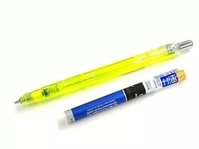 1 X Zebra MAZ84 DelGuard System Mechanical Pencil 0.5mm Free Leads CLEAR YELLOW • $14.50