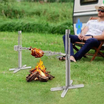 Spit Roaster Rotisserie Pig Lamb Roast BBQ Portable Picnic Outdoor Cooker Grill • $152