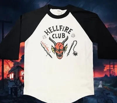 $19.99 • Buy Stranger Things Hellfire Club Raglan Shirt Brand New Mens Size Large