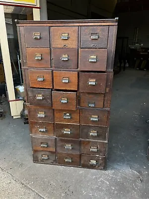 Vintage Antique Quartersawn Oak Multi Drawer Cabinet - 5 Sections 73.5/33/18.5” • $1850