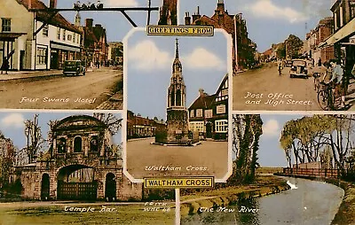 Waltham Cross - Multiview Postcard • £3.50