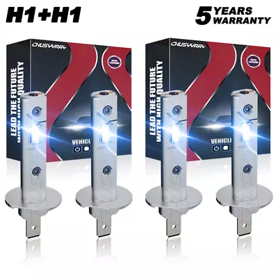 H1 H1 Combo 4000W 600000LM LED Headlight High Low Beam Kit Bulbs White 6000K 4x • $29.99