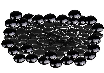 BLACK Glass Pebbles Beads Vase Nuggets Wedding Mosaic Garden 25  50 Or 100 • £3.64