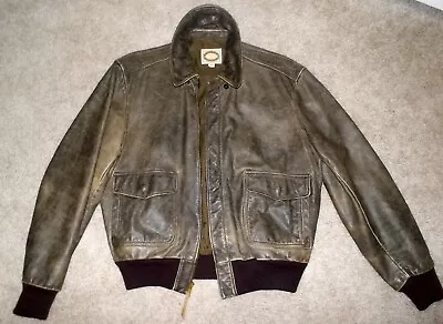 DEADSTOCK Vtg 80s Banana Republic A2 Bomber FLIGHT Leather JACKET 42~MADE IN USA • $299.99