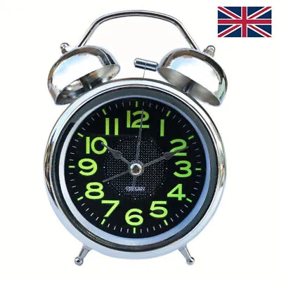 £9.99 • Buy Silent Bedside Alarm Clock | Non-Ticking | Glow-in-the-Dark Bedroom Clock
