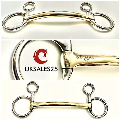 Hanging Cheek Mullen Mouth Snaffle Bit GS & SS  (UKSALES25®) *SAME DAY DISPATCH* • $37.88