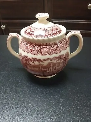 Mason's Vista England Sugar Bowl/ Honey Pot Red • $10.99