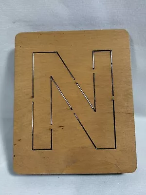 Letter N Accu-Cut Accucut Ellison Educational Wooden Dies  - 5x6 • $10