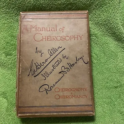 Palmistry RARE Vintage Manual Of Cheirosophy By Ed. Heron Allen 1898 • $198