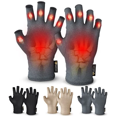 £6.90 • Buy Anti Arthritis Gloves Compression Fingerless Support Pain Relief Rheumatoid Hand