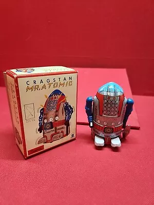 CRAGSTAN MR. ATOMIC Robot Wind Up Tin Toy Works Perfectly Mystery Action  W Box! • $35.59