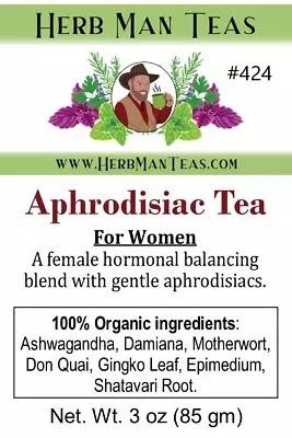 Aphrodisiac Tea For Women- Hormonal Balancing With Gentle Aphrodisiacs For Women • $7.50