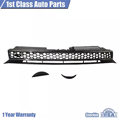 Badgeless Hex Mesh Grille Black For 2010-2014 VW MK6 GOLF/GTI/JETTA SPORTWAGEN • $44.54