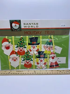 Vintage Santa’s World Christmas Gift Tags Santa Pixie Elf Snowman • $13