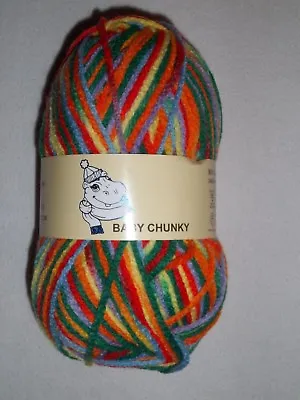 Woolyhippo Chunky Random Knitting Yarn 100% Acrylic Wool 100g Soft Crochet    • £6.20