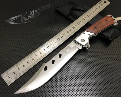 New Large Folding Knife Camping Fishing Outdoor Small Bowie Pocket Bush Extended • $27.40