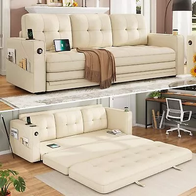 King Sofa Bed Sleeper Sofa 2 In 1 Pull Out Couch Bed Modern Living Room Couches • $519.89