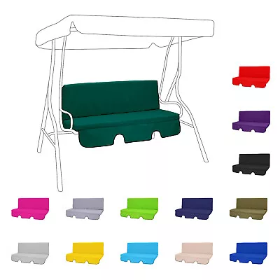 Replacement Cushion 2 3 Seater Garden Swing Bench Hammock Seat Pad Backrest • £69.97