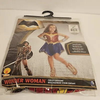 $22 • Buy DC Rubies Wonder Woman Costume Size Child Small 4-6 New Dress Belt Tiara + More