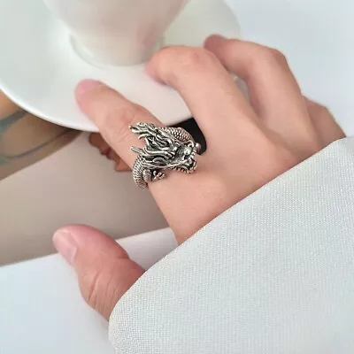 Vintage 925 Sterling Silver Dragon Ring Unique Dragon Ring For Men & Women • $9.99