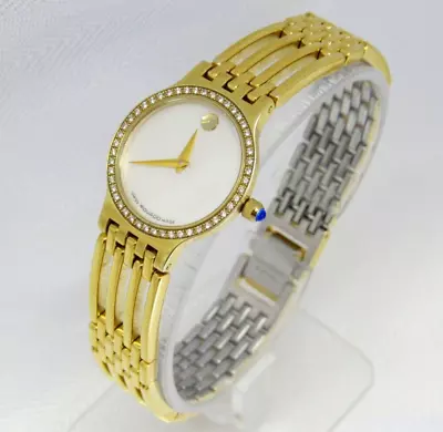 Movado Esperanza Gold Tone Diamond Watch 88 A1 1821 • $499.99