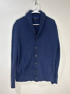 Banana Republic Men’s Size Large Blue Chunky Knit Shawl Collar Cardigan Sweater • $24