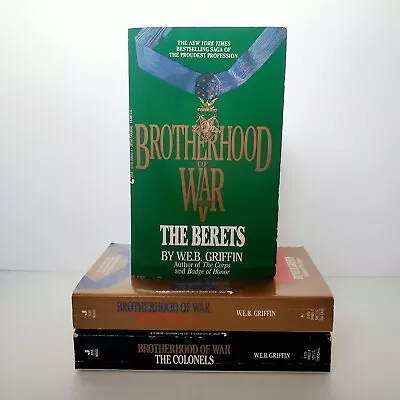 Brotherhood Of War W. E. B. Griffin 3 Paperback Books Colonels Generals Berets • $14