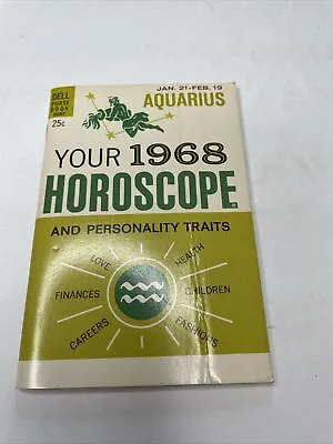 Dell Purse Book Aquarius Horoscope 1968 Vintage • $10