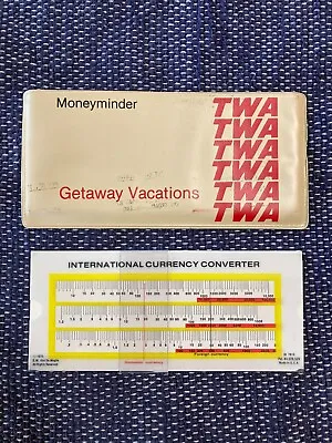 Vintage: TWA Airlines - Money Minder - International Currency Converter • $9.95