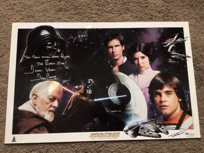  Star Wars Celebration 4 Proof Artwork Hand Signed By Dave Prowse Lifetime COA • £450