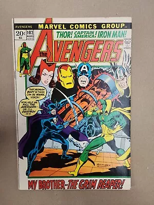 Avengers 102 Marvel 1972 Bronze Age Grim Reaper Rich Buckner. Book 1 Box J1 • $17.99