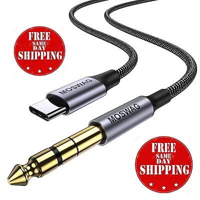 USB C To 6.35Mm 1/4 Inch TRS Cable 3.28Ft/1MeterType C To 1/4 Audio Adapter Aux • $20.50