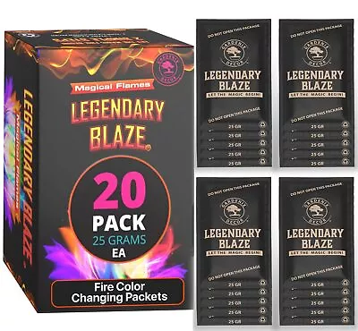 20 Pack Legendary Blaze Magical Flames Fire Color Changing Packets - Fire Pit • $22.52