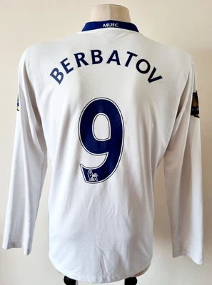 £147.64 • Buy Manchester United 2008 - 2009 Away Football Nike Long Sleeve Jersey #9 Berbatov