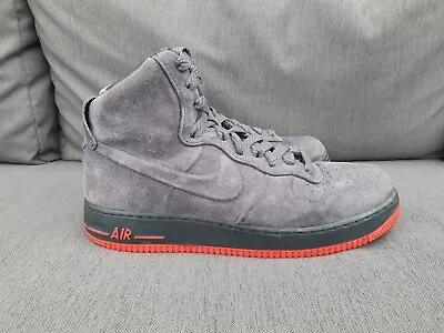 Vintage 2011 Nike Air Force 1 High VT PRM Size UK9 Anthracite Orange Super Rare • £69.99