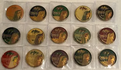 15 - Vintage Krewe Of CLEOPATRA  1972 Multi-color Cloisonné Mardi Gras Doubloons • $50