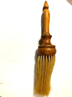 Vintage Barber Horse Hair Neck Brush Oak Wood Handle 9  • $20