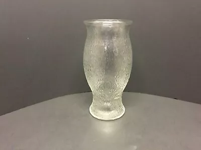 FTD Tree Bark Ice Flower Vase 8”H  Made In USA Vintage FTD Clear Glass • $9