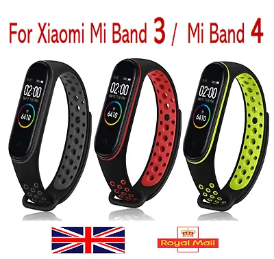 For Xiaomi Mi Band 3 4 Replacement Silicone Sport Bracelet Wristband Strap  • £3.99