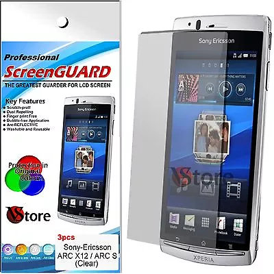 3 For Films Sony Ericsson Xperia Arc S Protector Save Screen LCD Film • £1.67