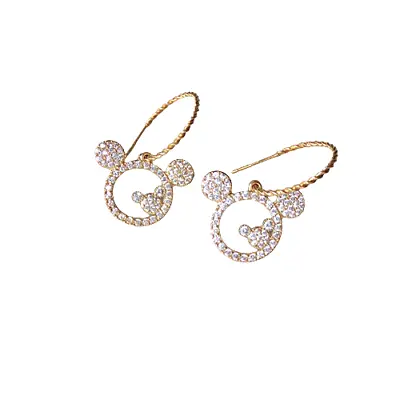 Minnie Mouse Earrings Minnie Mickey Mouse Disney Jewelry Rhinestone Disneyana • $13.99