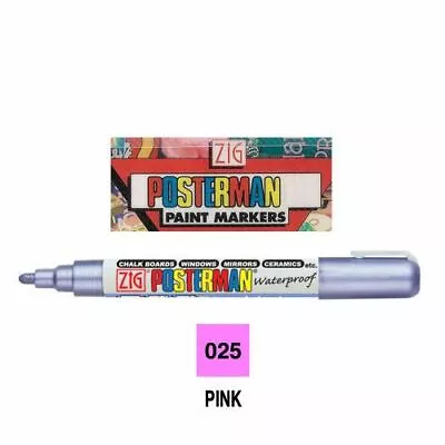 Zig Posterman Chalkboard Marker Pen 2mm Tip - Pink • £3